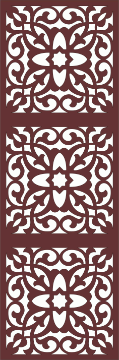 Decor Seamless Separator Grill For Laser Cut Free Vector File, Free Vectors File