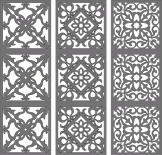 Decor Seamless Separator Grill Panel For Laser Cutting Free DXF File