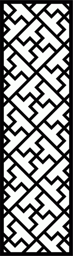 Decor Seamless Separator Screen Panel For Laser Cut Free Vector File
