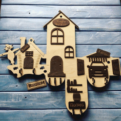 Decor Wall Key Hangerfor Laser Cut Free Vector File