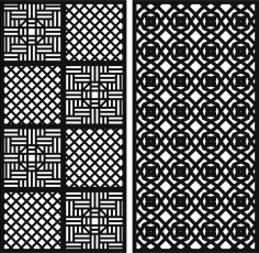Decoration Seamless Separator Screens Set For Laser Cut Free Vector File