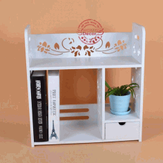 Decorative Bookshelf Bookcase Laser Cut Free DXF File
