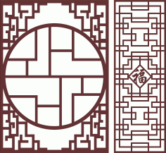 Decorative Cafe Partition Design For Laser Cutting Free DXF File