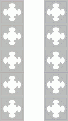 Decorative Carved Lattice Partition For Laser Cutting Free DXF File