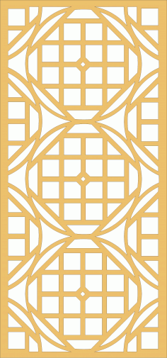 Decorative Circular Baffle Screen For Laser Cutting Free DXF File