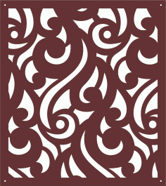 Decorative Divider Screen Panel For Laser Cutting Free DXF File