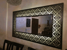 Decorative Framed Mirror Large Free DXF File