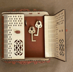 Decorative Key Rack Wooden Key Cabinet For Laser Cutting Free Vector File