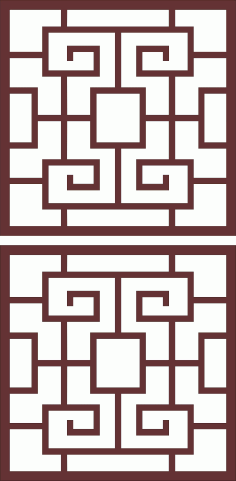 Decorative Lattice Screen Pattern For Laser Cut Free Vector File