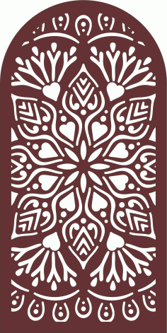 Decorative Living Room Screen Design For Laser Cutting Free DXF File