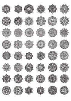 Decorative Mandala Laser Cut Free Vector File
