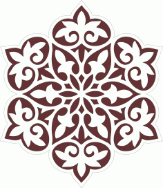Decorative Motifs Circle Design For Laser Cutting Free DXF File