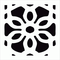 Decorative Motifs Of Flower For Laser Cut Free Vector File