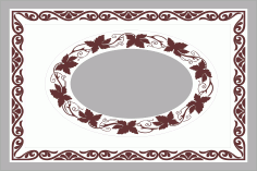 Decorative Motifs Rectangular Frame Pattern For Laser Cutting Free DXF File