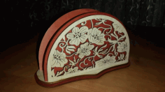 Decorative Napkin Holder For Laser Cut Free Vector File
