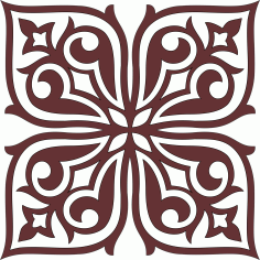 Decorative Pattern Screen Design For Laser Cutting Free DXF File