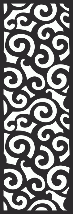 Decorative Privacy Partition Indoor Panel Room Divider Floral Lattice Stencil Seamless Design Pattern For Laser Cut Free Vector File