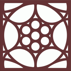 Decorative Privacy Partition Indoor Panel Room Divider Grill Seamless Pattern For Laser Cutting Free DXF File