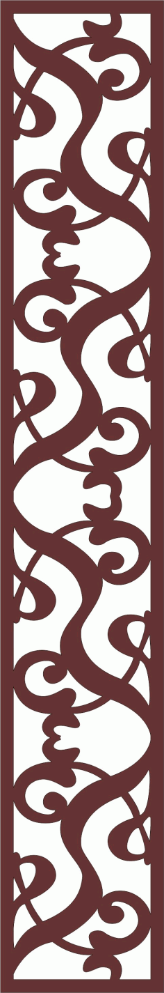 Decorative Privacy Partition Indoor Panel Room Divider Lattice Seamless Design Pattern For Laser Cut Free Vector File