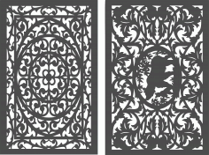 Decorative Privacy Partition Indoor Panel Room Divider Lattice Seamless Patterns For Laser Cut Free Vector File, Free Vectors File
