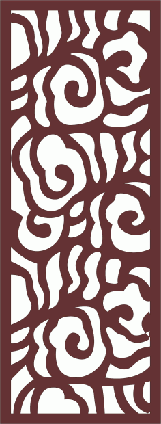 Decorative Privacy Partition Indoor Panel Room Divider Seamless Design Cnc Laser Cutting Free DXF File