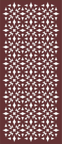 Decorative Privacy Partition Indoor Panel Room Divider Seamless Design For Laser Cut Free Vector File, Free Vectors File