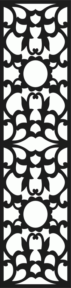 Decorative Privacy Partition Indoor Panels Lattice Divider Seamless Design Pattern For Laser Cut Free Vector File