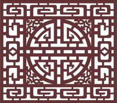 Decorative Privacy Partition Indoor Panels Room Divider Lattice Seamless Free DXF File
