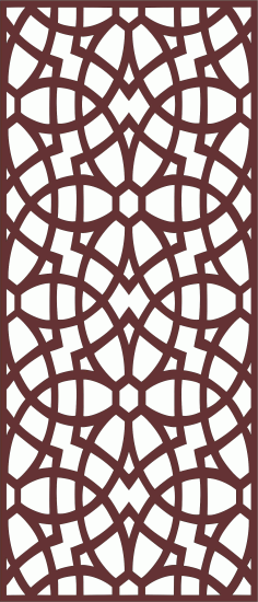 Decorative Privacy Partition Indoor Panels Room Divider Seamless Pattern For Laser Cutting Free DXF File
