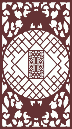 Decorative Privacy Partition Indoor Panels Screen Room Divider Pattern For Laser Cutiing Free Vector File