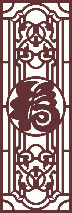 Decorative Privacy Partition Indoor Panels Screen Room Divider Seamless Design Cnc Laser Cutting Free DXF File