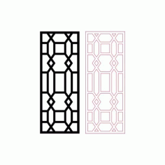 Decorative Room Divider Pattern Design Free DXF File, Free Vectors File