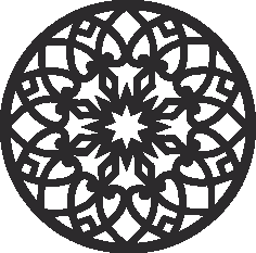 Decorative Round Grille 013 Free DXF File