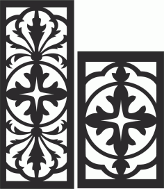 Decorative Screen Patterns For Laser Cutting 122 Free DXF File, Free Vectors File