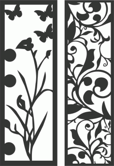 Decorative Screen Patterns For Laser Cutting 176 Free DXF File