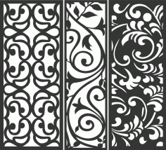 Decorative Screen Patterns For Laser Cutting 64 Free DXF File, Free Vectors File