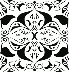 Decorative Screen Seamless Design For Laser Cut Free Vector File