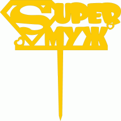 Decorative Topper Superman Free Vector File