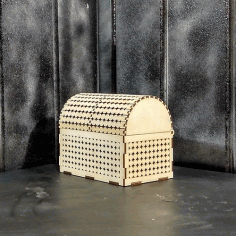 Decorative Treasure Chest Jewelry Box For Laser Cut Free DXF File