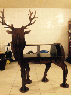 Deer Shaped Shelf Free DXF File