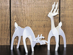 Deer Table Decoration Christmas Laser Cut Free DXF File, Free Vectors File