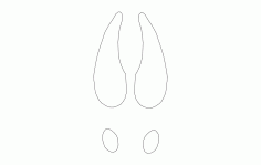 Deer Tracks Footprint Free DXF File