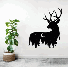 Deer Wall Art Wildlife Wall Decor For Laser Cutting Free Vector File