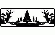 Deer Web Free DXF File