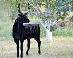 Deer Wooden Cnc Plan 3d Puzzle Free DXF File