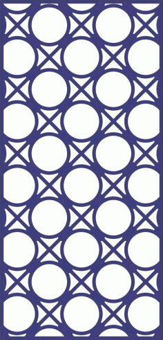 Design Of Decorative Circle Pattern Panel Free DXF File