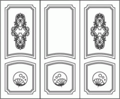Design Pattern Door 6198 For Laser Cut Cnc Free DXF File