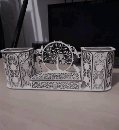 Desk Organizer Laser Engraving Free Vector File
