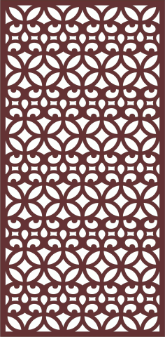 Divider Seamless Floral Jali For Laser Cut Free Vector File