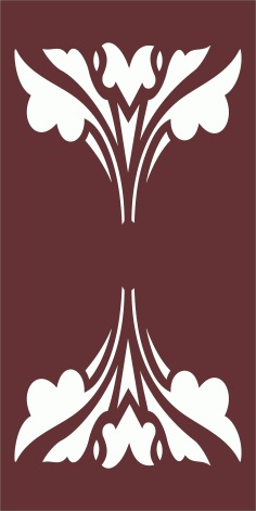 Divider Seamless Floral Jali Panel For Laser Cutting Free DXF File